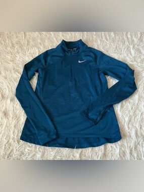 Nike Teal Long-Sleeve Half-Zip Performance Top